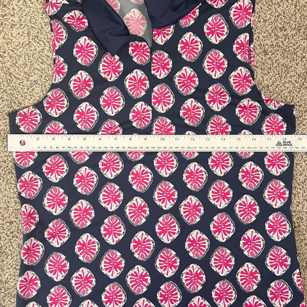 Tommy Bahama Womens L Coastal Preppy Tropical Golf Lot 2 Sleeveless Polo Tops - Picture 11 of 12